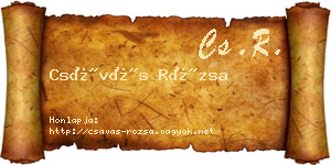 Csávás Rózsa névjegykártya