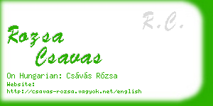 rozsa csavas business card